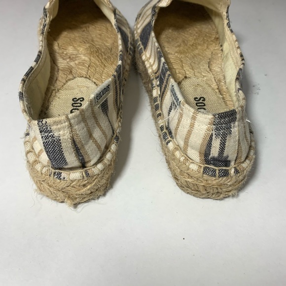 Soludos ikat Southwest espadrilles blue tan 5 - Picture 6 of 9